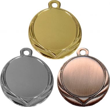 Комплект из трёх медалей №26 (Диаметр 32 мм, металл. Место для вставок: лицевая диаметр 25 мм, обратная сторона диаметр 29 мм)