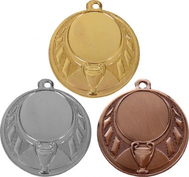 Комплект из трёх медалей №28 (Диаметр 45 мм, металл. Место для вставок: лицевая диаметр 25 мм, обратная сторона диаметр 41 мм)