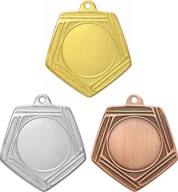 Комплект из трёх медалей №3289 (Диаметр 45 мм, металл. Место для вставок: лицевая диаметр 25 мм, обратная сторона размер по шаблону)