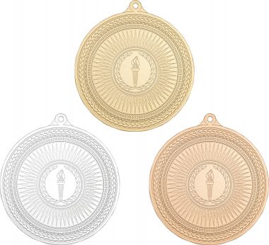 Комплект из трёх медалей №3418 (Диаметр 70 мм, металл. Место для вставок: обратная сторона диаметр 65 мм)