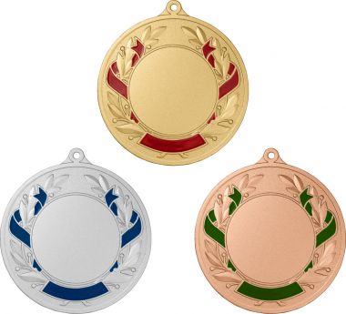Комплект из трёх медалей №3460 (Диаметр 70 мм, металл. Место для вставок: лицевая диаметр 40 мм, обратная сторона диаметр 65 мм)
