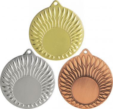 Комплект из трёх медалей №3490 (Диаметр 50 мм, металл. Место для вставок: лицевая диаметр 25 мм, обратная сторона диаметр 45 мм)