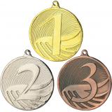 Комплект из трёх медалей №3492 (1, 2, 3 место, диаметр 70 мм, металл. Место для вставок: лицевая диаметр 25 мм, обратная сторона диаметр 46 мм)