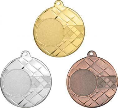 Комплект из трёх медалей №3500 (Диаметр 50 мм, металл. Место для вставок: лицевая диаметр 25 мм, обратная сторона диаметр 45 мм)