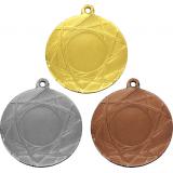 Комплект из трёх медалей №3530 (Диаметр 50 мм, металл. Место для вставок: лицевая диаметр 25 мм, обратная сторона диаметр 46 мм)