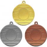 Комплект из трёх медалей №3531 (Диаметр 50 мм, металл. Место для вставок: лицевая диаметр 25 мм, обратная сторона диаметр 46 мм)