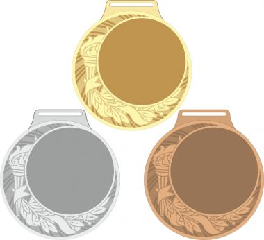 Комплект из трёх медалей №3581 (Диаметр 70 мм, металл. Место для вставок: обратная сторона диаметр 50 мм)