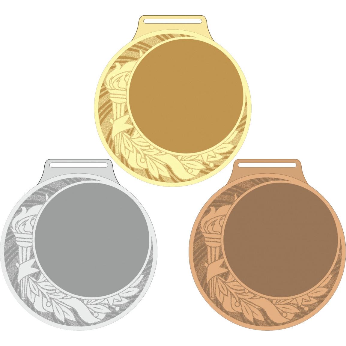 Комплект из трёх медалей №3581 (Диаметр 70 мм, металл. Место для вставок: обратная сторона диаметр 50 мм)
