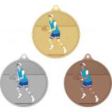 Комплект из трёх медалей №3583 (Большой теннис, диаметр 55 мм, металл. Место для вставок: обратная сторона диаметр 40 мм)