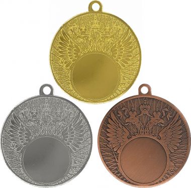 Комплект из трёх медалей №3632 (Диаметр 1 мм. Место для вставок: лицевая диаметр 25 мм, обратная сторона диаметр 45 мм)