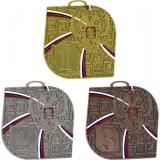 Комплект из трёх медалей №3633 (1, 2, 3 место, диаметр 1 мм, металл. Место для вставок: обратная сторона размер по шаблону)