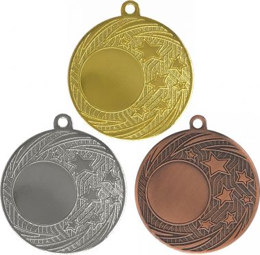 Комплект из трёх медалей №3642 (Диаметр 1 мм. Место для вставок: лицевая диаметр 25 мм, обратная сторона диаметр 45 мм)