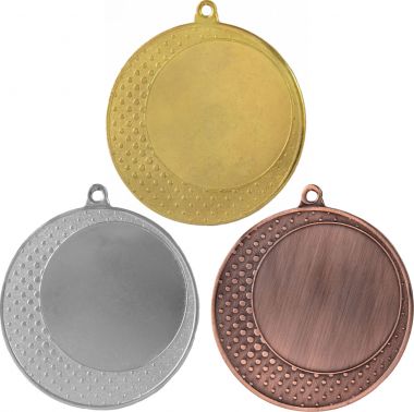 Комплект из трёх медалей №65 (Диаметр 70 мм, металл. Место для вставок: лицевая диаметр 50 мм, обратная сторона диаметр 65 мм)