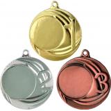 Комплект из трёх медалей №88 (1, 2, 3 место, диаметр 40 мм, металл. Место для вставок: лицевая диаметр 25 мм, обратная сторона диаметр 36 мм)