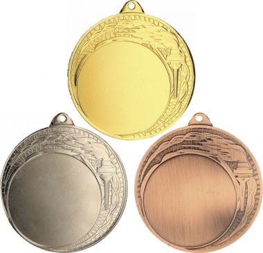 Комплект из трёх медалей №892 (Диаметр 70 мм, металл. Место для вставок: лицевая диаметр 50 мм, обратная сторона диаметр 65 мм)