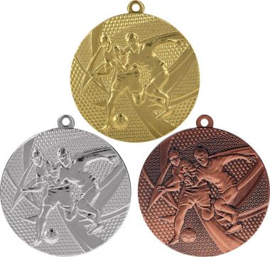 Комплект из трёх медалей №932 (Футбол, диаметр 50 мм, металл. Место для вставок: обратная сторона диаметр 45 мм)