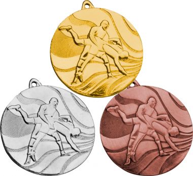 Комплект из трёх медалей MN94 (Борьба, диаметр 50 мм)