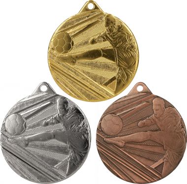 Комплект из трёх медалей №950 (Футбол, диаметр 50 мм, металл. Место для вставок: обратная сторона диаметр 45 мм)