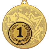 Медаль №10-27 (1 место, диаметр 45 мм (Медаль цвет золото плюс жетон для вклейки) Место для вставок: обратная сторона диаметр 39 мм)