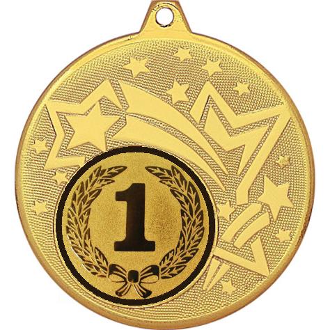 Медаль №10-1274 (1 место, диаметр 45 мм (Медаль цвет золото плюс жетон для вклейки) Место для вставок: обратная сторона диаметр 40 мм)