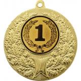 Медаль №10-192 (1 место, диаметр 50 мм (Медаль цвет золото плюс жетон для вклейки) Место для вставок: обратная сторона диаметр 45 мм)