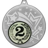 Медаль №10-1274 (2 место, диаметр 45 мм (Медаль цвет серебро плюс жетон для вклейки) Место для вставок: обратная сторона диаметр 40 мм)