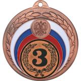 Медаль №10-196 (3 место, диаметр 50 мм (Медаль цвет бронза плюс жетон для вклейки) Место для вставок: обратная сторона диаметр 45 мм)