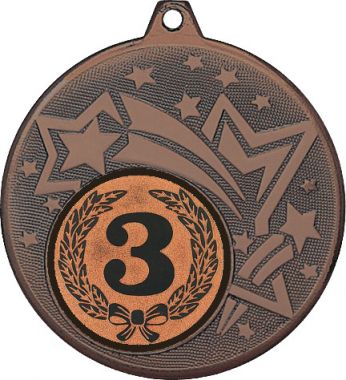Медаль №10-1274 (3 место, диаметр 45 мм (Медаль цвет бронза плюс жетон для вклейки) Место для вставок: обратная сторона диаметр 40 мм)