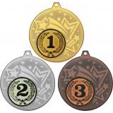 Комплект медалей №10-1274 (1, 2, 3 место, диаметр 45 мм (Три медали плюс три жетона для вклейки) Место для вставок: обратная сторона диаметр 40 мм)
