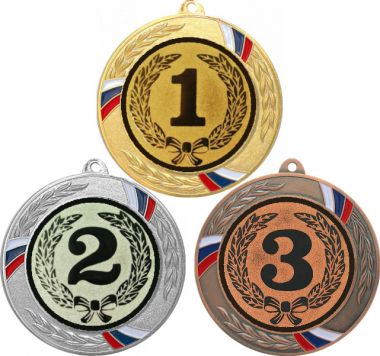 Комплект из трёх медалей MN207 (Места, диаметр 80 мм (Три медали плюс три жетона VN10))