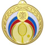 Медаль №1001-196 (Большой теннис, диаметр 50 мм (Медаль цвет золото плюс жетон для вклейки) Место для вставок: обратная сторона диаметр 45 мм)