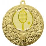 Медаль №1001-192 (Большой теннис, диаметр 50 мм (Медаль цвет золото плюс жетон для вклейки) Место для вставок: обратная сторона диаметр 45 мм)