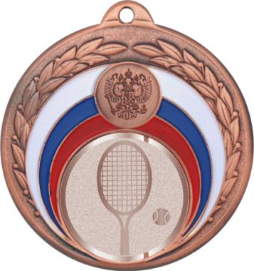Медаль №1001-196 (Большой теннис, диаметр 50 мм (Медаль цвет бронза плюс жетон для вклейки) Место для вставок: обратная сторона диаметр 45 мм)