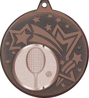 Медаль №1001-27 (Большой теннис, диаметр 45 мм (Медаль цвет бронза плюс жетон для вклейки) Место для вставок: обратная сторона диаметр 39 мм)
