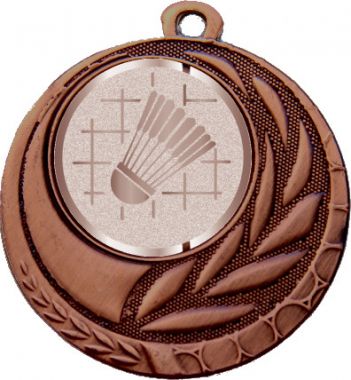 Медаль №1005-27 (Бадминтон, диаметр 45 мм (Медаль цвет бронза плюс жетон для вклейки) Место для вставок: обратная сторона диаметр 39 мм)