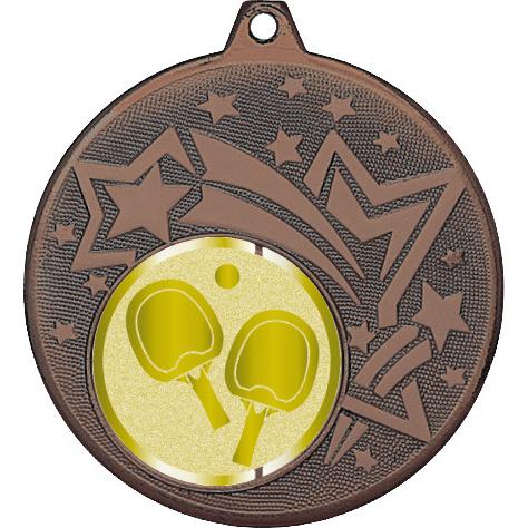 Медаль №1008-1274 (Настольный теннис, диаметр 45 мм (Медаль цвет бронза плюс жетон для вклейки) Место для вставок: обратная сторона диаметр 40 мм)