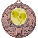Медаль №1008-192 (Настольный теннис, диаметр 50 мм (Медаль цвет бронза плюс жетон для вклейки) Место для вставок: обратная сторона диаметр 45 мм)
