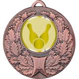 Медаль №1010-192 (Боулинг, диаметр 50 мм (Медаль цвет бронза плюс жетон для вклейки) Место для вставок: обратная сторона диаметр 45 мм)