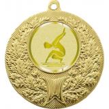 Медаль №1012-192 (Гимнастика, диаметр 50 мм (Медаль цвет золото плюс жетон для вклейки) Место для вставок: обратная сторона диаметр 45 мм)