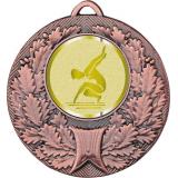 Медаль №1012-192 (Гимнастика, диаметр 50 мм (Медаль цвет бронза плюс жетон для вклейки) Место для вставок: обратная сторона диаметр 45 мм)