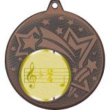 Медаль №1013-1274 (Музыка, диаметр 45 мм (Медаль цвет бронза плюс жетон для вклейки) Место для вставок: обратная сторона диаметр 40 мм)