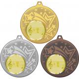 Комплект из трёх медалей MN27 (Музыка, диаметр 45 мм (Три медали плюс три жетона VN1013))