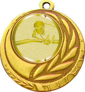 Медаль №1014-27 (Бильярд, диаметр 45 мм (Медаль цвет золото плюс жетон для вклейки) Место для вставок: обратная сторона диаметр 39 мм)