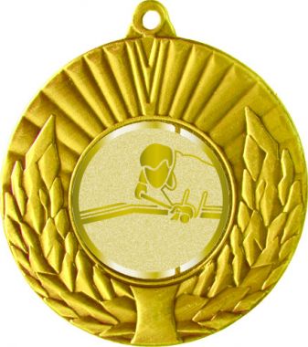 Медаль №1014-192 (Бильярд, диаметр 50 мм (Медаль цвет золото плюс жетон для вклейки) Место для вставок: обратная сторона диаметр 45 мм)