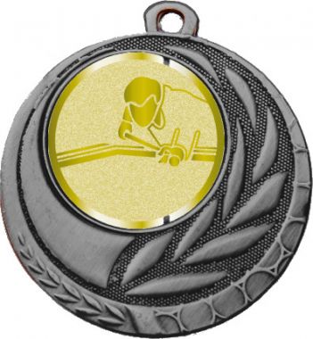 Медаль №1014-27 (Бильярд, диаметр 45 мм (Медаль цвет серебро плюс жетон для вклейки) Место для вставок: обратная сторона диаметр 39 мм)