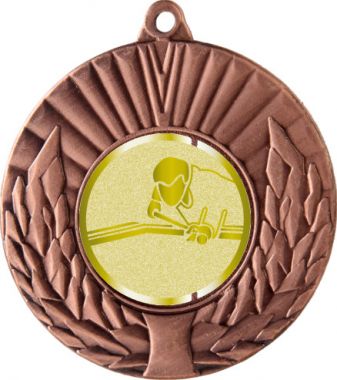 Медаль №1014-192 (Бильярд, диаметр 50 мм (Медаль цвет бронза плюс жетон для вклейки) Место для вставок: обратная сторона диаметр 45 мм)