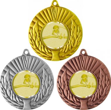 Комплект медалей №1014-192 (Бильярд, диаметр 50 мм (Три медали плюс три жетона для вклейки) Место для вставок: обратная сторона диаметр 45 мм)
