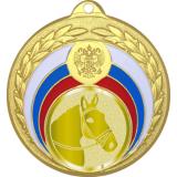 Медаль №1020-196 (Конный спорт, диаметр 50 мм (Медаль цвет золото плюс жетон для вклейки) Место для вставок: обратная сторона диаметр 45 мм)