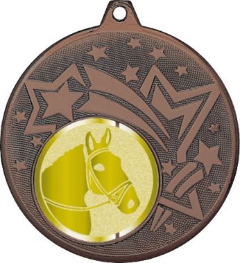 Медаль №1020-27 (Конный спорт, диаметр 45 мм (Медаль цвет бронза плюс жетон для вклейки) Место для вставок: обратная сторона диаметр 39 мм)