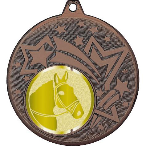 Медаль №1020-1274 (Конный спорт, диаметр 45 мм (Медаль цвет бронза плюс жетон для вклейки) Место для вставок: обратная сторона диаметр 40 мм)